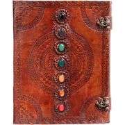 Leather Bound Embossed Handmade Journal