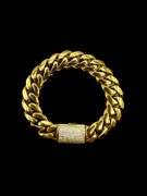 Sharp Gold Plate Cuban Curb Link Bracelet