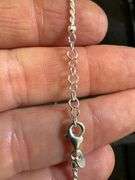 Sterling Silver 925 Italian Rosary Bracelet 7 Inch + 1 Inch Extension