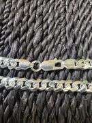 Sterling Silver 925 Italian 5mm Miami Cuban Chain 22" Necklace