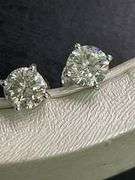 CERTIFIED BRAND NEW 14K WHITE GOLD DIAMOND STUDS