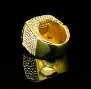 Dazzling 14 Kt Gold Plate 7.25 Cttw Lab Simulated Diamond Ring