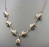 10kt Yellow gold black star sapphire cab and ruby necklace