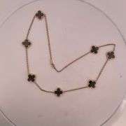 CERTIFIED 14K YELLOW GOLD CLOVER NECKLACE