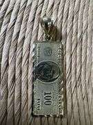10k Yellow Gold $100 Dollar Bill Pendant