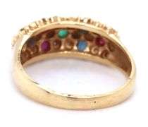 Colorful 14K YG Ring with Ruby, Emerald, & Sapphire