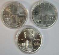 Gem BU 1984 P-D-S Uncirculated Olympic Silver Dollar set
