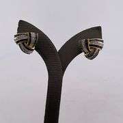 CERTIFIED 18K GOLD DIAMOND AND SAPPHIRE EARRINGS