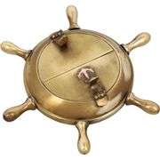 Brass Nautical Wheel Ashtray