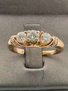 CERTIFIED BRAND NEW 14K YELLOW GOLD DIAMOND RING