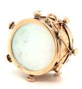 14kt Yellow gold mother of pearl drum charm