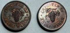 H J Bang NYC Purveyer of Rhine Wines CW Tokens