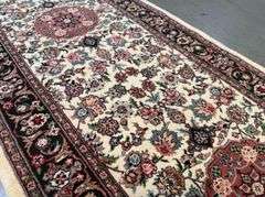 Fine Silk&Wool Tabriz Runner 2.6x12'