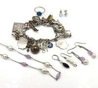 Lot of Vintage 925 sterling silver mixed jewelry