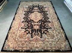 Exquisite Silk&Wool Tabriz Rug 6x9