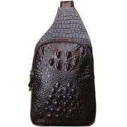 Crocodile Leather Sling Bag Crossbody Travel Bag