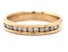 Useful 14K Yellow Gold Channel Set Diamond Band