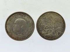 (Lot Of 2) Tunisia 1 Dinar, Silver