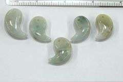 Vintage Natural Jadeite Pendants - Lot of 5