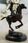 Warrior Chief on Horse Bronze Sculpture