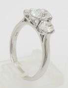 Classic Three Stone Diamond Ring in 18k White Gold