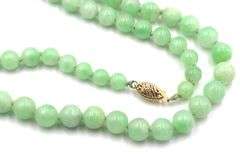 Green Jade beaded necklace