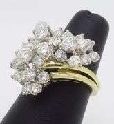 3.54CTW Diamond Cocktail Ring Made in 18k Gold