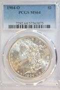 Blazing near Gem BU 1904-O Morgan Silver Dollar. PCGS MS64