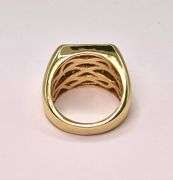 Mens14 Kt Gold Plated 5.75 Ctw Simulated Diamond Ring