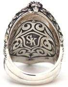 Scott Kay black sapphire cross saddle ring