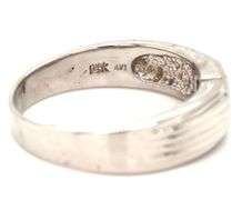 14kt White gold 0.25ct princess cut bezel set engagement ring