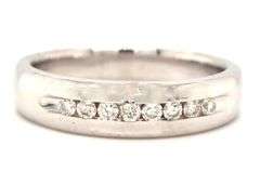 14kt White gold 0.25ctw channel set diamond band