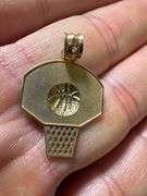 10k Yellow Gold Basketball Pendant