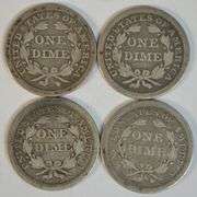 4 Diff. Nice VF/XF Liberty Seated Dimes 1843 to 1858