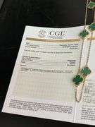 CERTIFIED 14K YELLOW GOLD CLOVER NECKLACE