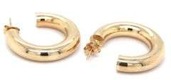 14kt Yellow gold 5mm Tube hoop earrings