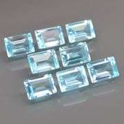 Matched! 8 piece 9.73ct full fire sky blue Topaz set!