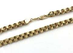 10kt Yellow gold Quad Rolo link chain necklace