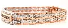 14kt White and rose gold 4.4ctw diamond bracelet