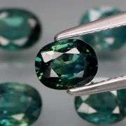 Simply beautiful 3.04ct set of blue green Sapphires! Heated only!