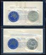 1971 & 1974 BU Eisenhower Silver Dollars in Envelopes