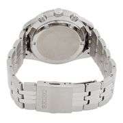 Seiko Men’s Chronograph Watch – Black Dial, Stainless Steel, Quartz, 100M