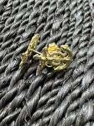 10K Yellow Gold Nautical Anchor & Captains Wheel Earrings