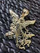 10K Yellow Gold Angel vs Demon Pendant