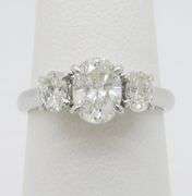 Classic Three Stone Diamond Ring in 18k White Gold