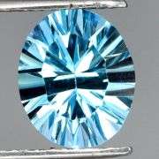 Fiery! Non-stop full body flashing 8.66ct concave cut Topaz!