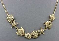 Nice 14K YG Seashore Themed Necklace