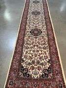 Fine Silk&Wool Tabriz Runner 2.6x12'