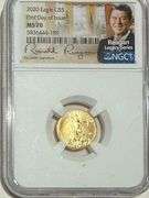 2020 First Day $5 Reagan NGC MS 70 Signed Gold Eagle
