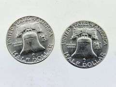 1962-D & 1963 Franklin Half Dollars, UNC